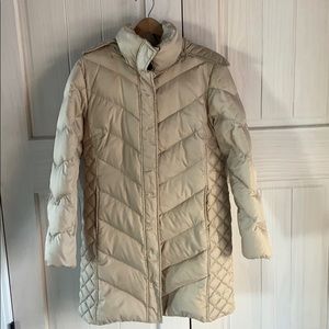 Kenneth Cole Faux Fur Trim Hooded Down Puffer Coat